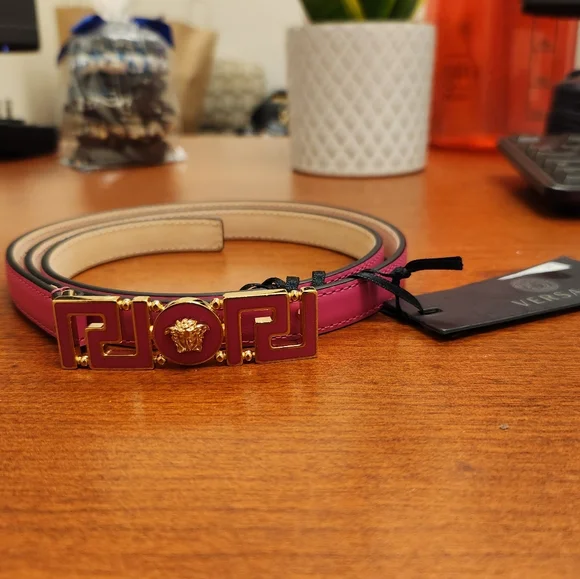 Versace | Accessories | Versace Greca Medusa Pink Belt  display picture 3